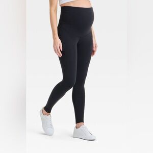 Isabel Maternity Black High-Waisted Leggings